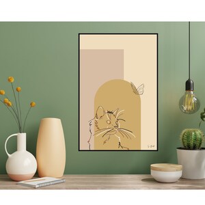 Cat Wall Art | Cat print | Cat prints wall art | Cat Line art prints | Cat Poster | Digital Prints | Printable wall art | Home wall art