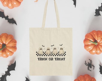 Halloween, Tote Bag, Trick or Treat Bag, Halloween Gift, Fall, Treat Bag, Seasonal Gift, Customized Halloween, Spooky, Ghost Tote Bag