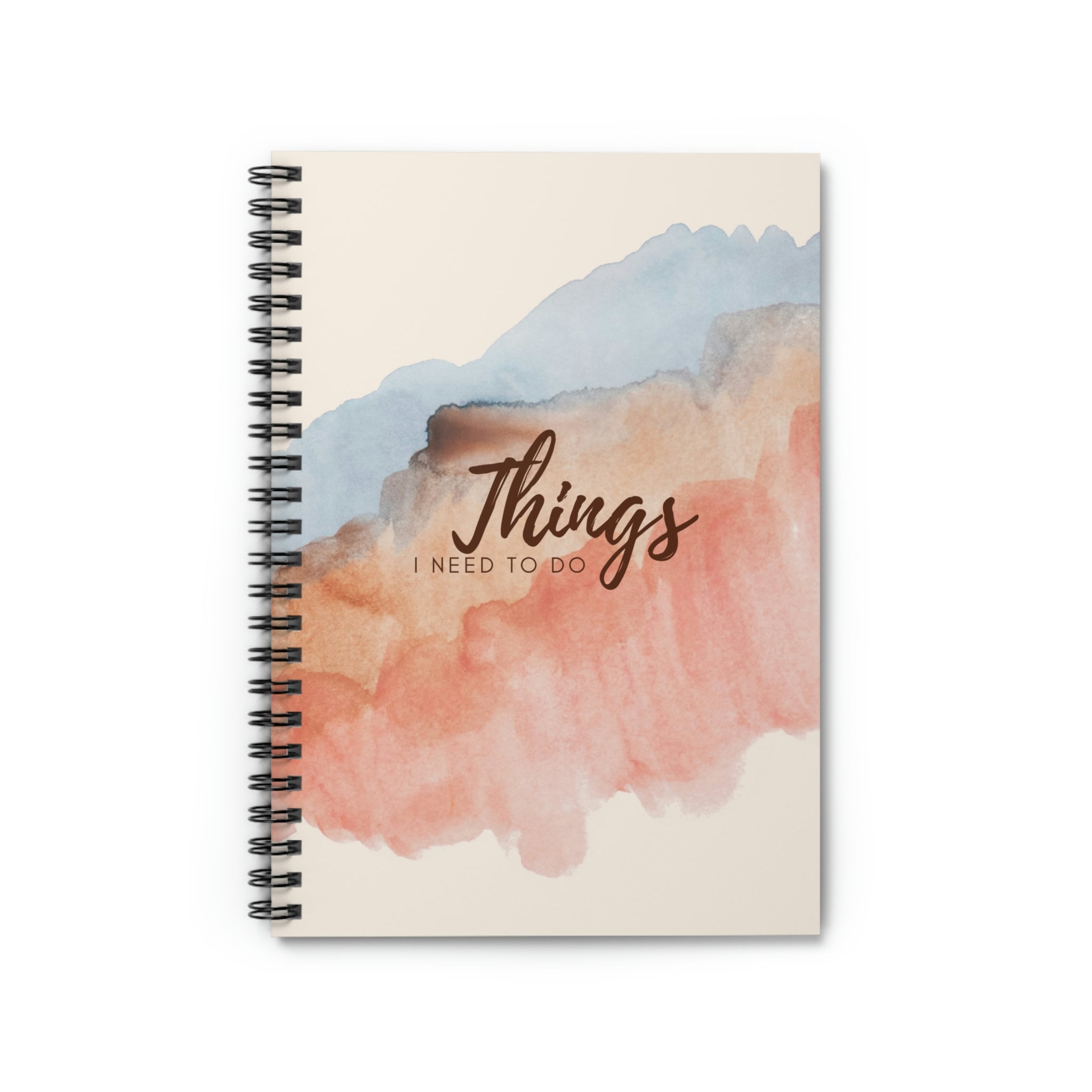 Notes to Do List Watercolor Lined Notebook Spiral Notebook Lined Notebook  Journaling Things Gift Free Shipping 