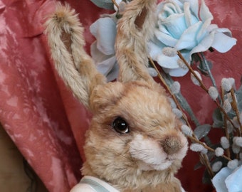 CHATEAU MIJOU Nostalgic Victorian Easter Rabbit "Johannes" , Large dressed Rabbit , Mohair , One-of-a-kind Artist Doll