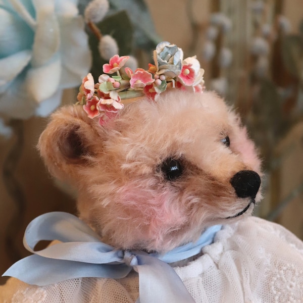 Süßer Vintage Stil Teddybär ""Leni"" , Kleinere Größe, Einzelstück, Künstlerbär, Mohair, Ostergeschenk !!