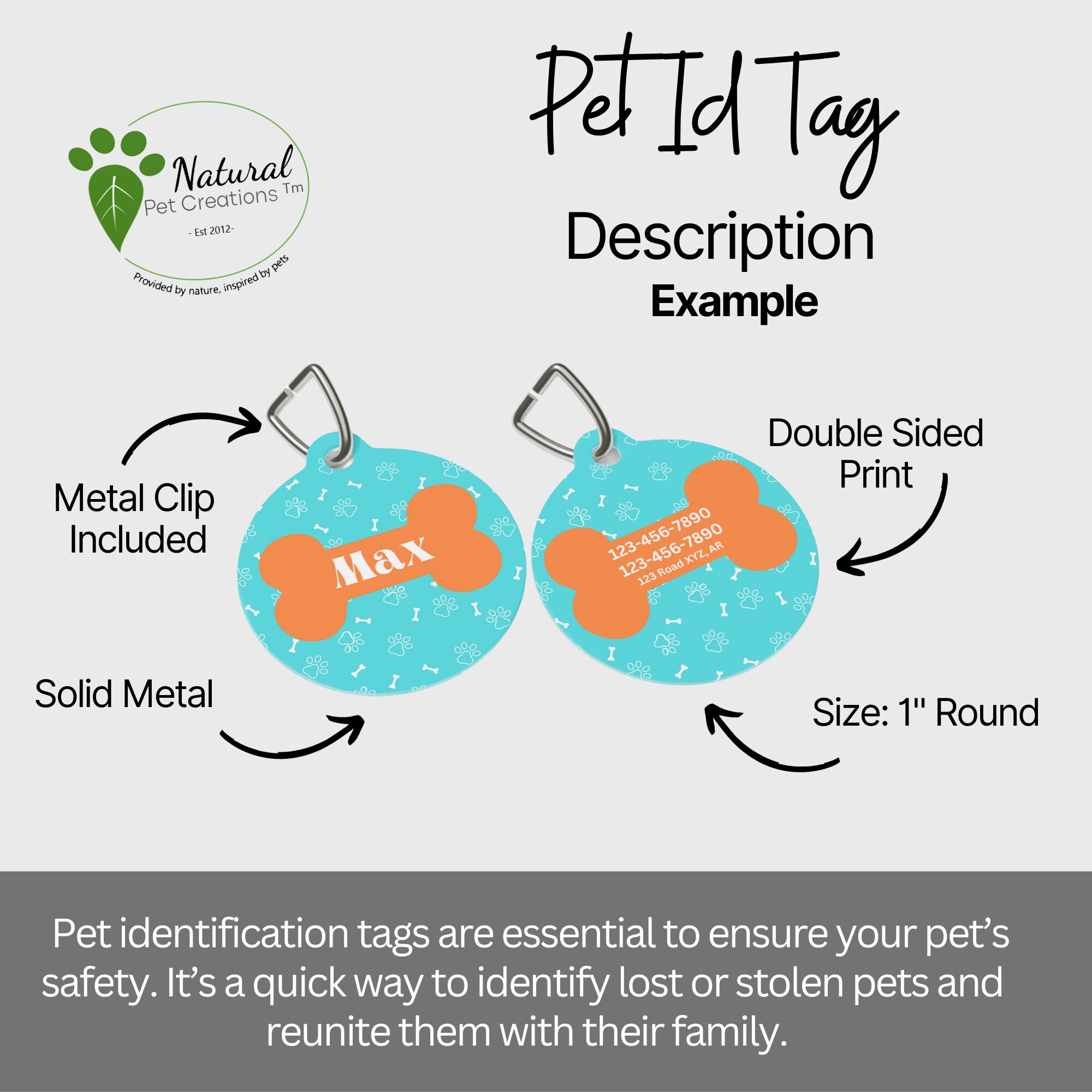 Escape Artist Orange Pet Tag, Pet Id Tags for Dogs, Funny Dog Tags