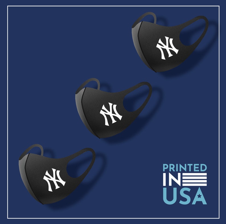 Set of 3 Fashion Face Mask New York Yankees Printed in USA Etsy