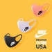 Set of 3, Fashion Face Mask Nike Swoosh Logo Printed In USA 