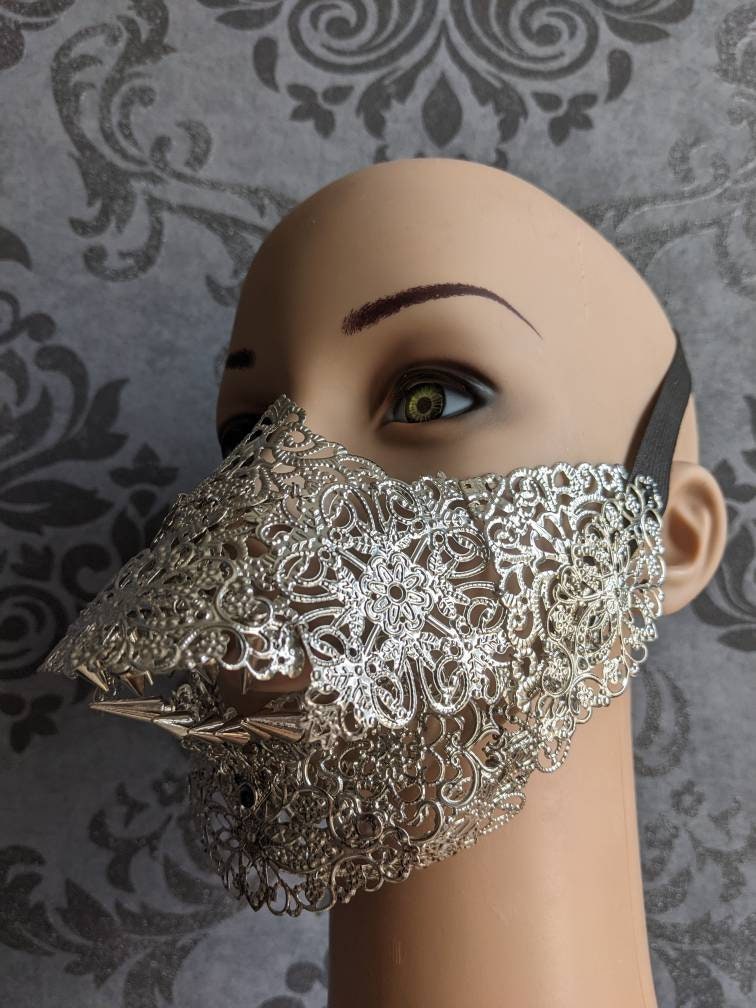 Máscara De Metal Veneciana Para Mujer – Diseño Negro Con Piedras – Ideal Para Mascaradas, Halloween Y Fiestas De Disfraces