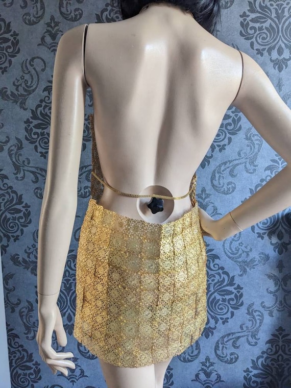 Metal armor dress, rib of mesh dress, scalemail dress, woman body armor, haute couture dress, one piece avant-garde, fantasy outfit