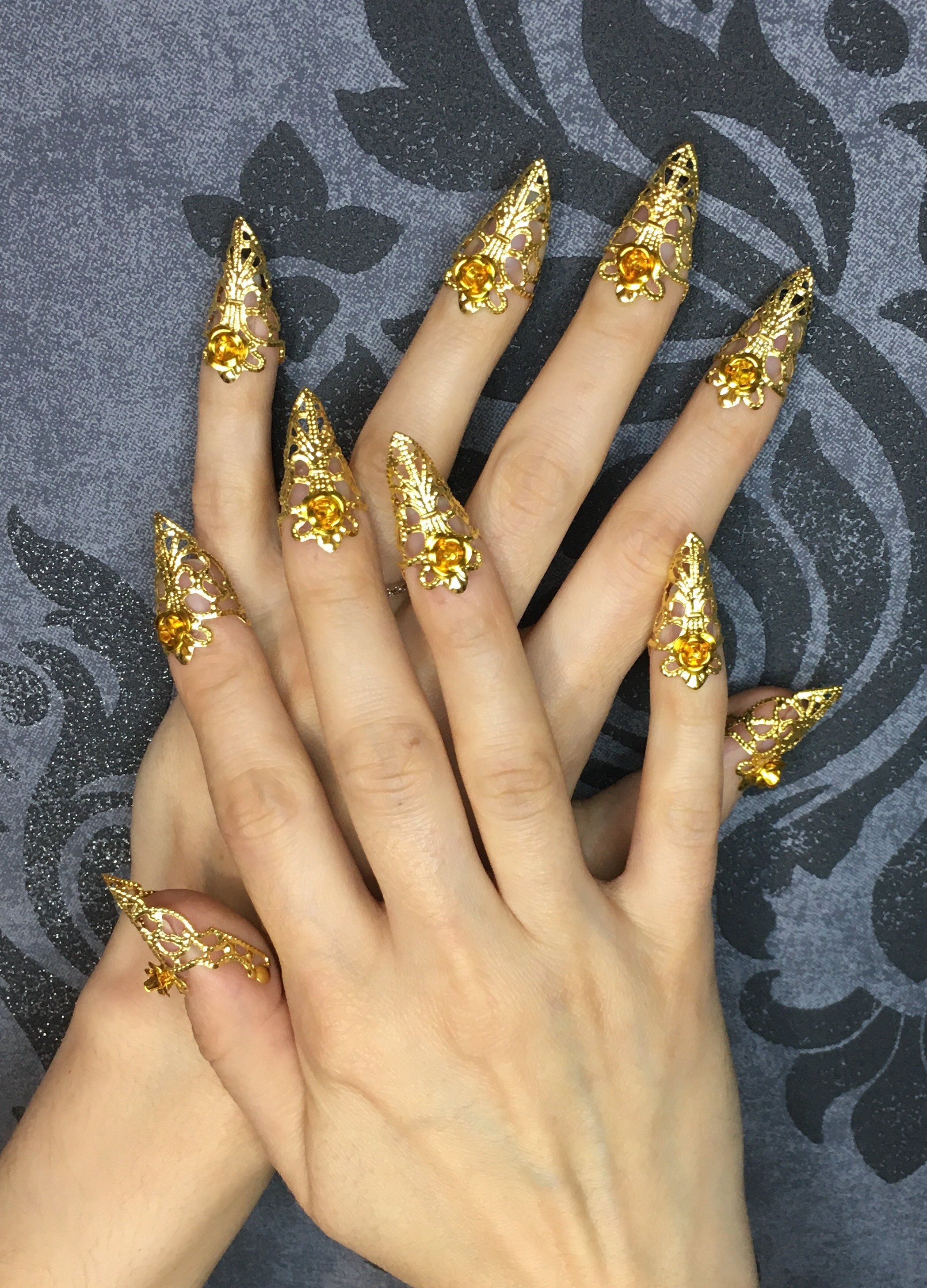 Shimmer Nail Golden Ring – Salty Accessories