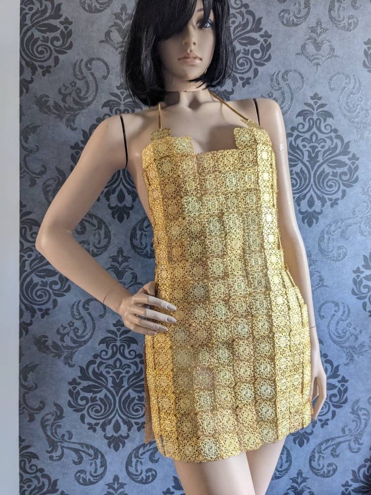 Metal Armor Dress, Rib of Mesh Dress, Scalemail Dress, Woman Body Armor, Haute Couture Dress, One Piece Avant-Garde, Fantasy Outfit