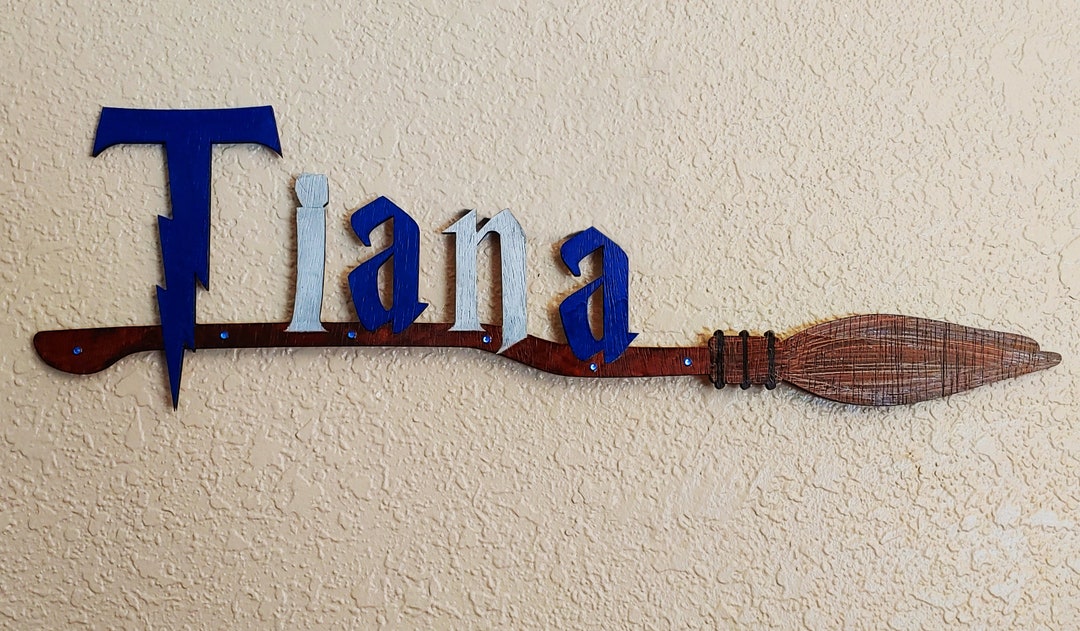 24 Large Wizard Broomstick Personalized Name for Room Etsy