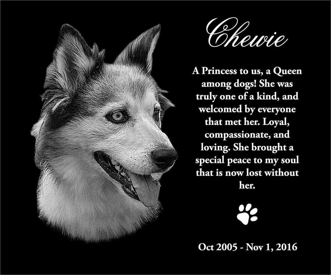 Large 12x9 Personalized Pet Headstone Tombstone Etsy