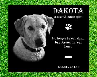 8x6 Personalized Pet Headstone, tombstone Laser Engraved on the Grave Marker, Pet Monument, Dog stone