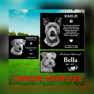 Choose your size and personalize it,  Pet Headstone, tombstone Laser Engraved on the Grave Marker, Pet Monument, Dog stone, granite