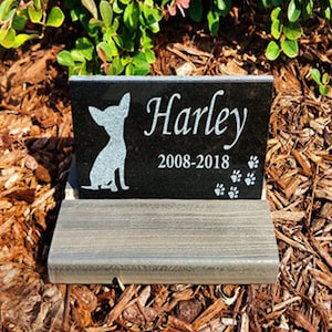 6x4 or 8x4 Personalized Pet Headstone, tombstone Laser Engraved on the Grave Marker, Pet Monument, Dog stone