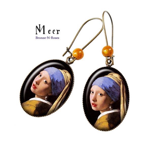 Boucles d'oreilles La Jeune Fille à la perle Johannes Vermeer collier bracelet bijou porte-clés