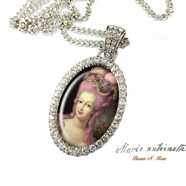 Collier Marie-Antoinette reine de France diamants argent cadeau rétro vintage