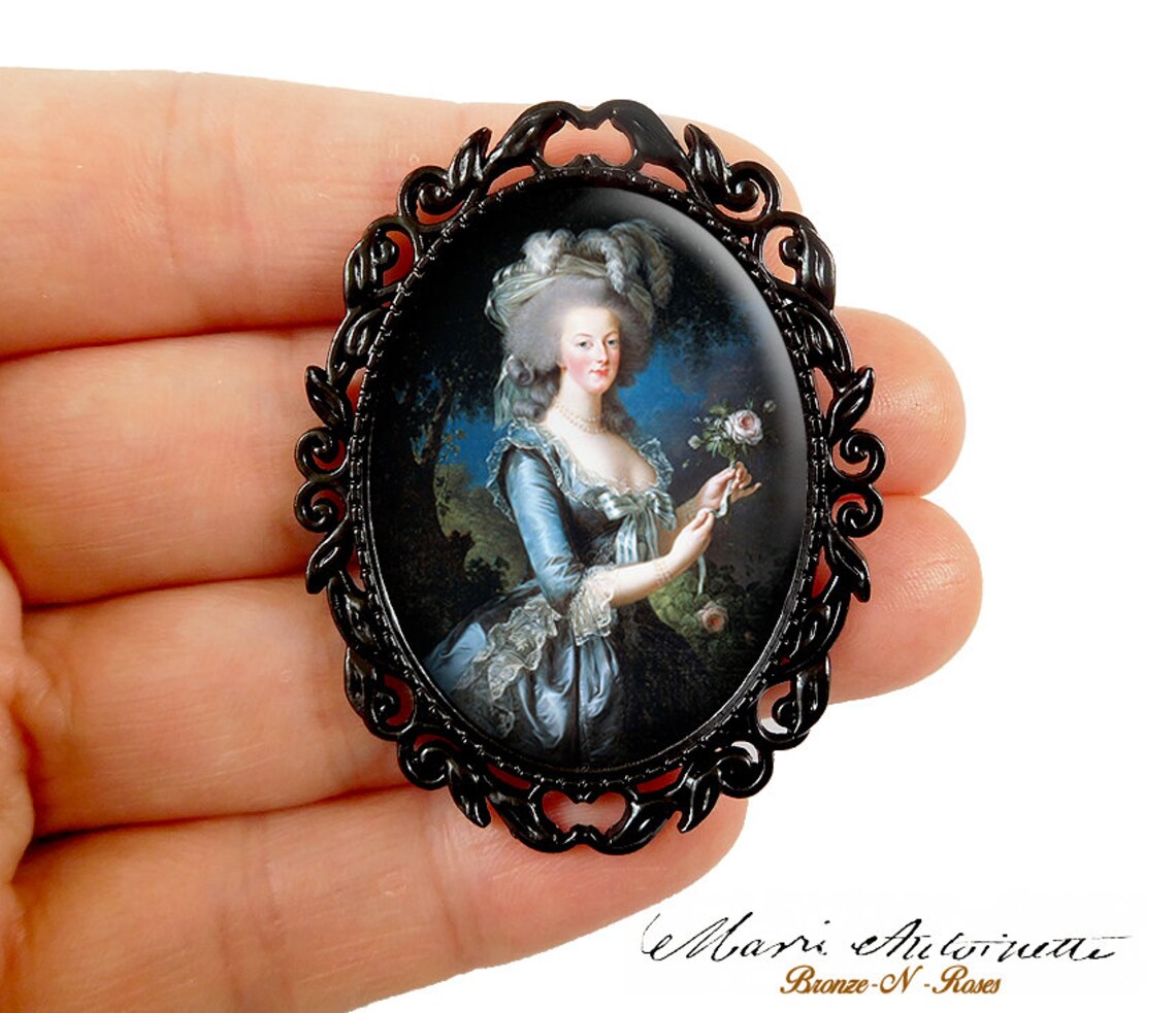 Broche épingle En Argent Avec Cabochon Vierge Marie (25mm) - Neuf Sans Emballage