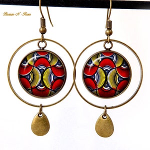 Earrings Wax red yellow creole jewel jewel