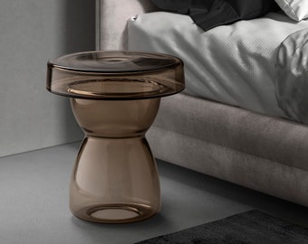 Tola • Glass Coffe table • Bed side Table • Modern Side Table • Made in Italy • Luxury Furniture