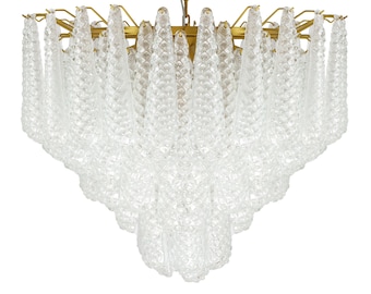 Italian Vintage Petals Drop Murano Chandelier - Drops Deluxe - Crystal