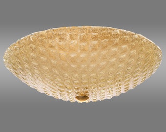 Crystal Ceiling Lamp in grit • Murano Glass • Model Perla • Italian Elegance