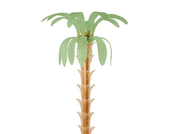 Vintage Palma Murano Glass Floor Lamp - Palm tree-shaped floor lamp in glass and brass - Italian Design