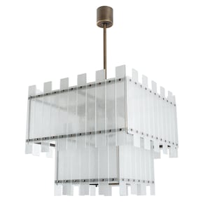 Sestiere - modern chandelier lamp in Murano glass - Glass Stripes - New Design - Modern Venetian Italian style