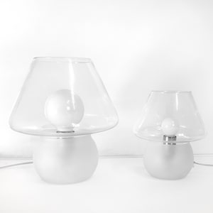 Mushroom Lamp in Murano Glass • Epigeo Satin Hoptic • bedside lamp Abatjour Table Lamp • Made in Italy  • Gift for Her
