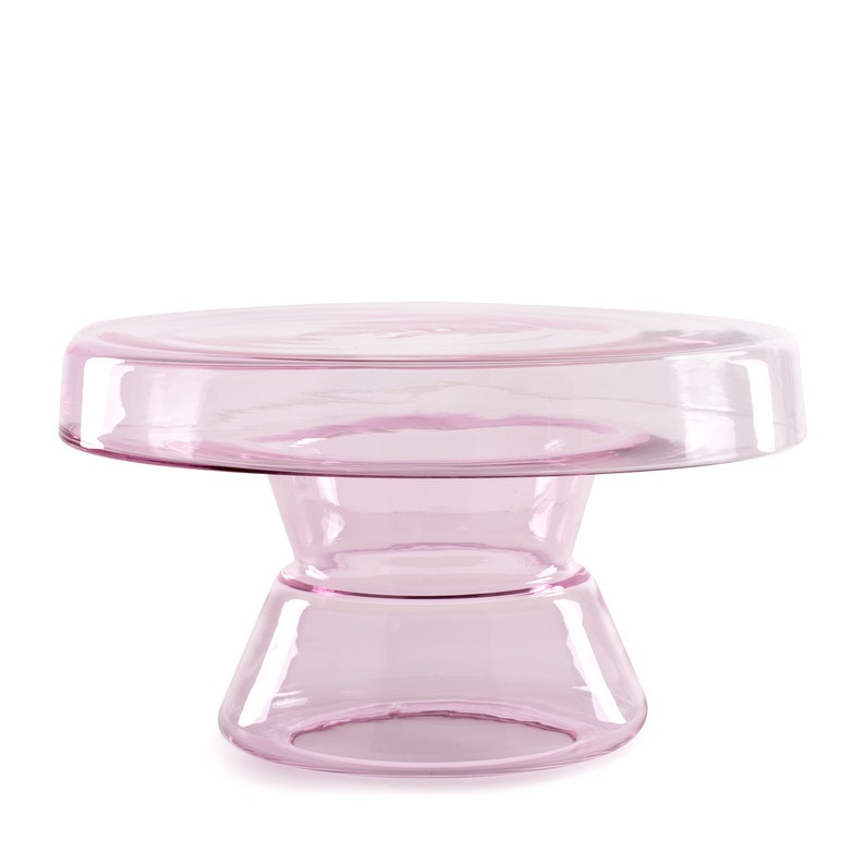 Taul Basso Table basse en verre de Murano Table de chevet en verre Table d'appoint Mobilier de luxe Made in Italy Rose