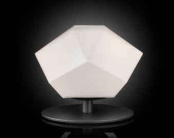 Modern geometric Lamp in Murano Glass • Polygo • bedside lamp Abatjour • Made in Italy • Gift for Him