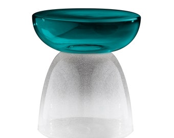 Blien • Table basse en verre de Murano • Table de chevet en verre • Table d'appoint Mobilier de luxe Made in Italy