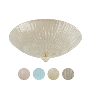 Ceiling lamp in colored grit crystal glass • Murano glass • Italian elegance • Rugiada model • Cristalleria Murano
