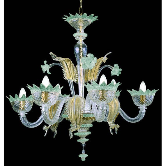 Details about Muranese chandelier in Murano glass 6 lights crystal and multicolor flowers Details about Muranese chandelier in Murano glass 6 lights crystal and multicolor flowers
