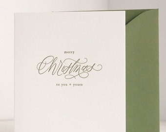 Merry Christmas to You + Yours Letterpress Card