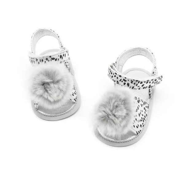 baby girl silver sandals