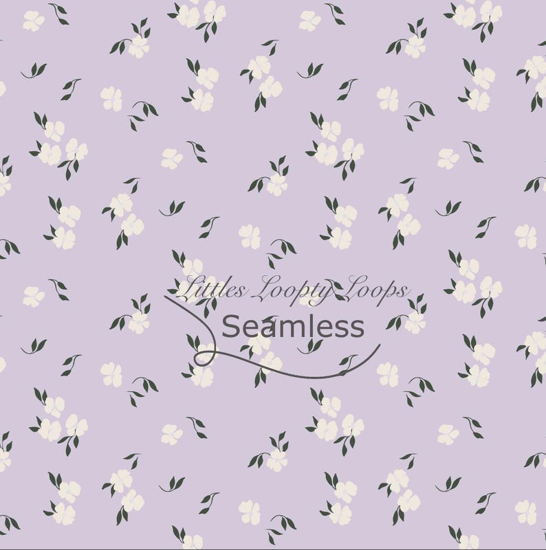 Minimal White Floral Seamless Pattern – Vintage-inspired Digital Fabric ...
