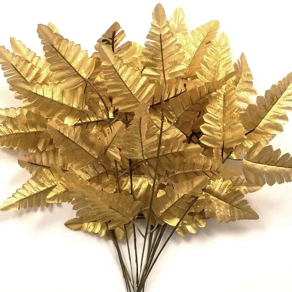 Gold Artificial Leaves Etsy