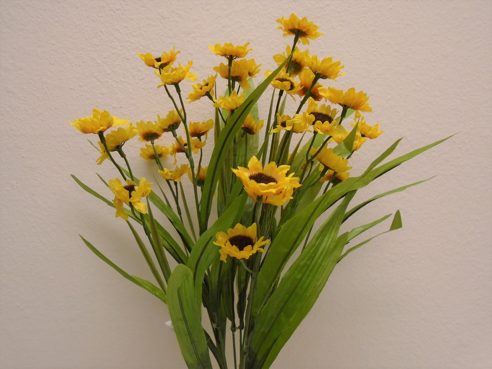 YELLOW Mini Sunflowers Bush Artificial Silk Flowers 19 Etsy