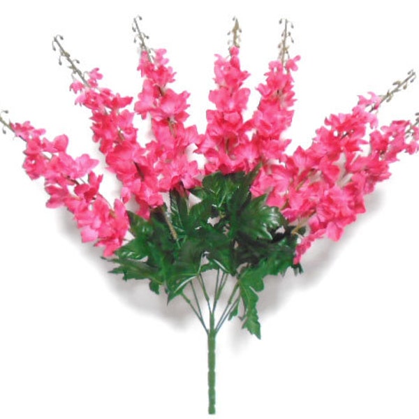 Delphinium Bush Artificial Silk Flowers 22" Bouquet 7-8281