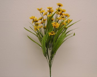 YELLOW Mini Sunflowers Bush Artificial Silk Flowers 19&quot; Bouquet 6178YL