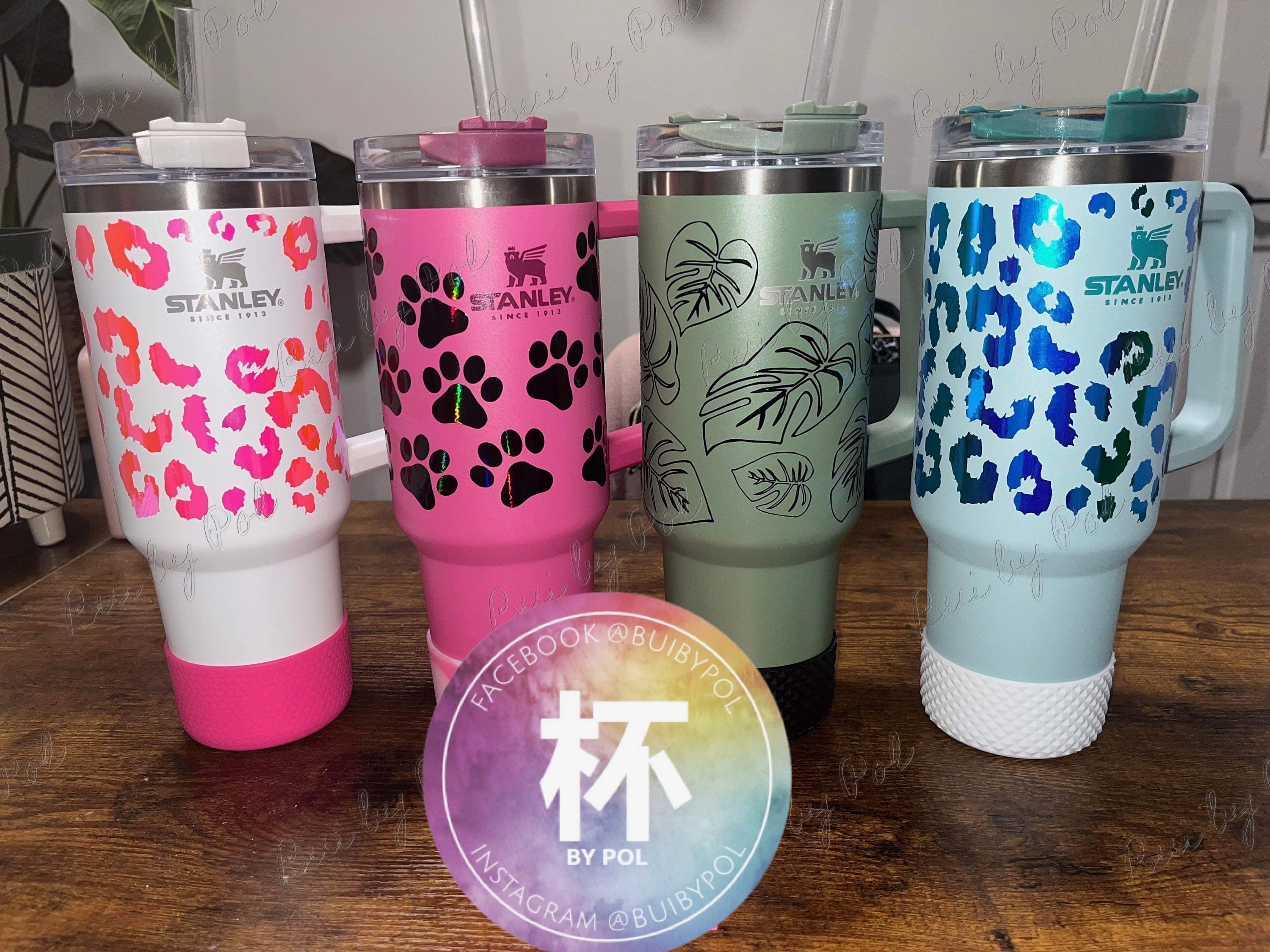 40oz Tumbler Permanent Vinyl Wrap Cow Print Wrap Vinyl Wrap Trek Decal Cup  NOT Included Simple Modern Cup Decal 