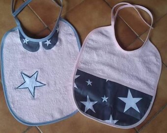 Set of 2 baby bibs baby child full of themes
