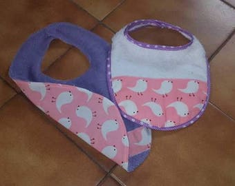 Set of 2 baby bibs baby child full of themes