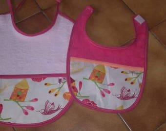Set of 2 baby bibs baby child full of themes