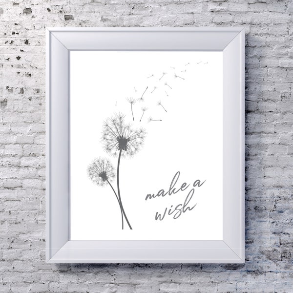 Dandelion Wall Art Etsy UK