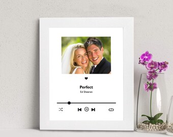 Spotify Print, Music Player Print, Dowolna piosenka, Ślub, Zaręczyny, Walentynki, Sztuka piosenki, Prezent na rocznicę ślubu