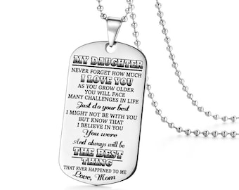 HusbandAndWife Ideas for Mom Daughter Dog Tag Necklaces Jewelry Two State Michigan MI Colorado CO The Love Between Mother & Daughter Knows No Distance Gift Daughter from Mom HusbandAndWife Ideas for Mom Daughter Dog Tag Necklaces Jewelry Two State Michigan MI Colorado CO The Love Between Mother & Daughter Knows No Distance Gift Daughter from Mom