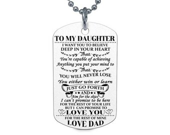 ThisYear To My Daughter Heart Necklace From Dad You Are Amazing Always Remember That Quotes Heart Pendant Personalized Birthday Gifts for Daughter