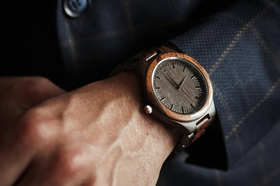 To Our Son We Wish You Love Mom Dad Engraved Wooden Watch for