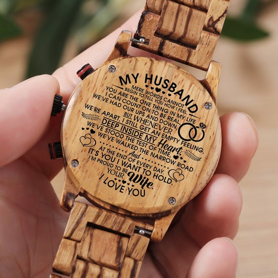 To my husband wooden clearance watch