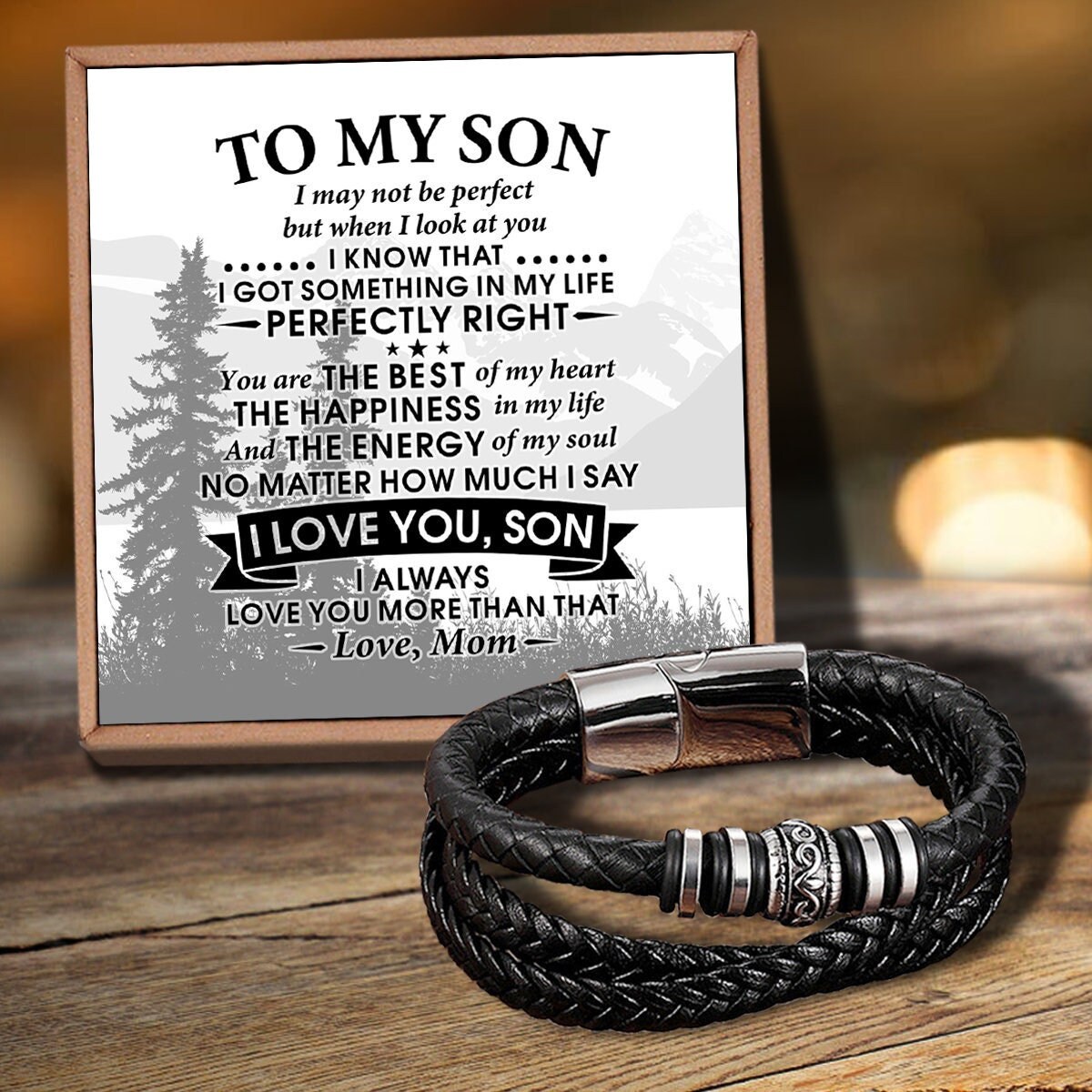 To my son cheap bracelet love mom